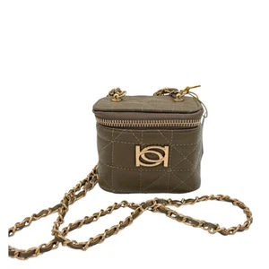 Bebe Kamala Mini SQ Chic Light Olive Quilted Mini Crossbody Bag with Chain - Bild 1 von 6