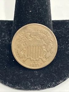 1871 2 Cent Piece - Picture 1 of 2