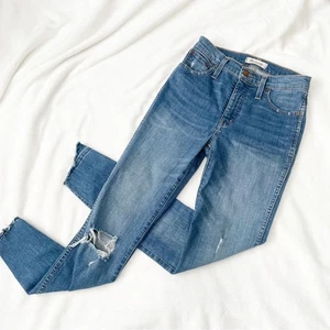 Madewell High Rise Skinny Jeans Blau Ripped Distressed Denim Gr. 24 - Bild 1 von 8