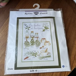 Vintage Royal Paris Crewel Work 6470-43 Herbes et epices de Domi New Sealed - Picture 1 of 11