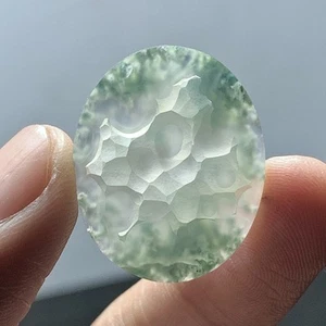 Botryoidaler Chalzedon Cabochon 26x21x6 mm natürliche traubenartige Textur 23 ct - Bild 1 von 7