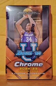 BOWMAN CHROME U BASKETBALL 2022-23 SEALED HOBBY BOX 2 CHROME  AUTOGRAPHS - Picture 1 of 6