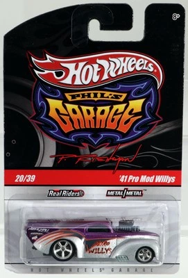 Hot Wheels 1941 Pro Mod Willys CHASE Phil's Garage - R3781 NRFP 2009 Purple/Gray - Image 1 of 4