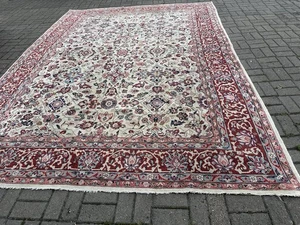 Antik Salon Orient Teppich orientalisch Handgeknüpft Vintage Perser 358x268cm - Bild 1 von 16