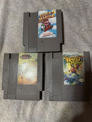 Nintendo NES  3 games Super Mario bros. 2, operation wolf and bayou billy.  - Image 1 of 4
