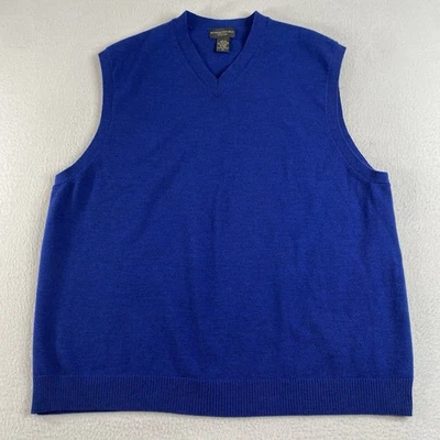 Banana Republic Elástico Para Hombres XL Pullover Lana Suéter Chaleco Azul Cuello en V Hong Kong Foto 1 de 4