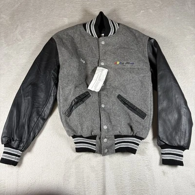 Chaqueta DeLong Para Hombre XS Varsity Letterman ABC Mouse Gris Lana Cuero EE. UU. Foto 1 de 4