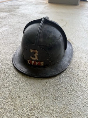 Leather Fire Helmet War Baby EPFD Cairns Centennial - Image 1 of 4