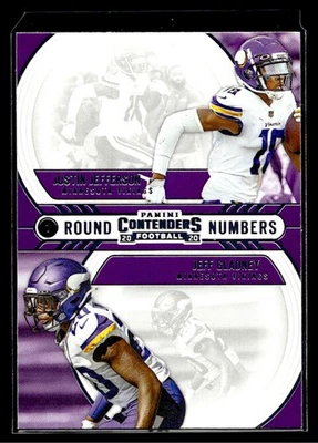 Justin Jefferson / Jeff Gladney 2020 Panini Contenders #RN-JG Round Numbers - Image 1 of 2