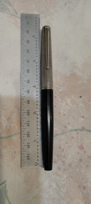 Pluma Estilográfica Montblanc Plata 925 Tapa, Barril Negro Oro 18k EF Flex Plumín  Foto 1 de 4