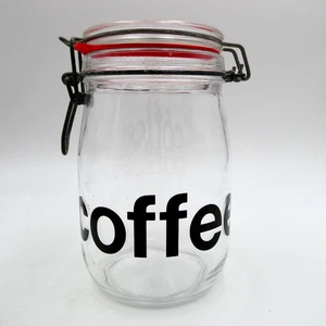 Triomphe France Vintage Glas Kaffeedose 1 L Kanister Drahtbügel Deckelverschluss - Bild 1 von 9