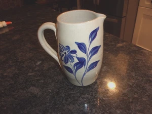 JARRA FLORAL STONEWARE - 2001 - WILLIAMSBURG - ESMALTADA EN SAL 7" - Imagen 1 de 6