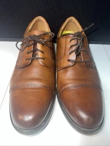Florsheim Mens Light Brown Leather Dress Shoes Size 11 D Cap Toe 12138-221 - Picture 1 of 6