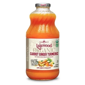 Jugo de cúrcuma de jengibre zanahoria orgánica Lakewood, 32 FZ 32 fl oz (paquete de 1)  - Imagen 1 de 6