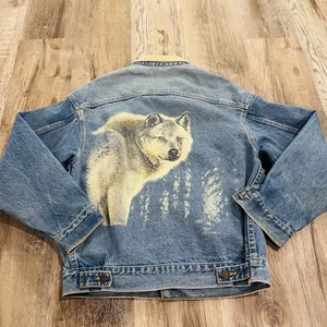 International Denim Herren Jeansjacke Wolfsblau Medium M Vintage 90er (42) - Bild 1 von 5