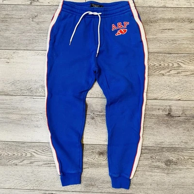 Pantalones deportivos Abercrombie & Fitch para hombre pequeños con logotipo de ala A&F a rayas laterales y2k Foto 1 de 4