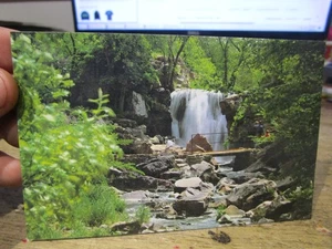 G25 vecchia cartolina MINNESOTA Pipestone Winnewissa autunno monumento nazionale cascata - Foto 1 di 1