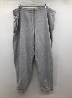 Pantalones deportivos Jordan grises con cordón de baloncesto para hombre - talla grande Foto 1 de 4