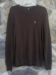 J. Crew Oarsman Sweater Mens Sz M Brown Fisherman Preppy Y2K Academia Cotton - Picture 1 of 6