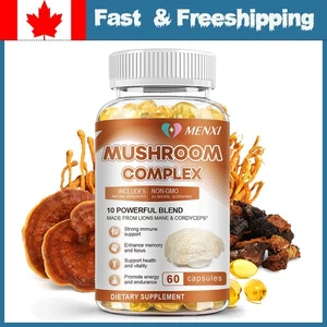 Lions Mane Extract Mushroom Complex - Brain & Memory Support, Hericium Erinaceus - Bild 1 von 9