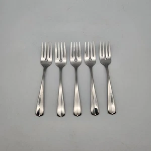 Lot Of 5 Oneida Silver Gala-Impulse Stainless Steel Salad Fork - Picture 1 of 4