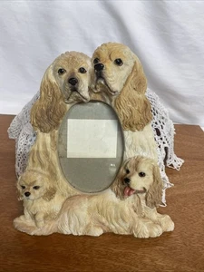 Cornice portafoto vintage Cocker Spaniel cane famiglia cane amante regalo tesori vittoriani - Foto 1 di 10