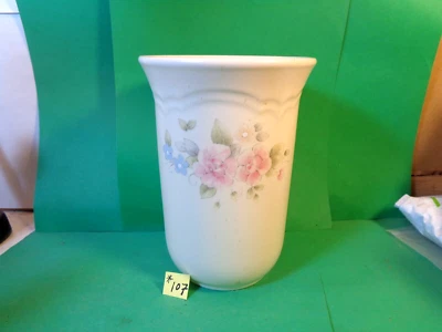 Suporte para Utensílios Tea Rose, 6 3/4" de Altura, Pfaltzgraff, EUA (Usado/EUC) - Imagem 1 de 4