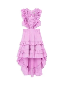 Habitual Girl's High Low Ruffle Maxi Dress Purple - Picture 1 of 18