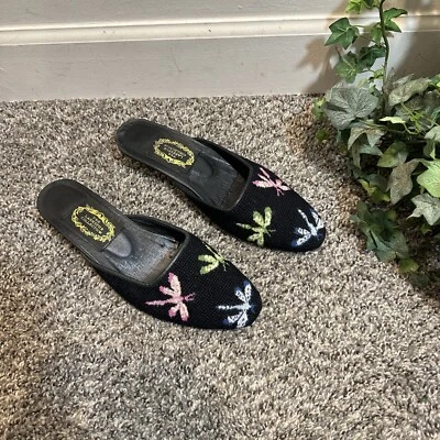 The Larkspur Collection Mula Gatito Tacón Negro Punta de Aguja Libélulas De Colección 6.5-7 Foto 1 de 4