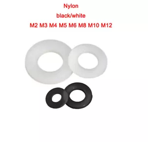Nylon Dichtungsschraube Kunststoff isoliert Flachscheibe M2 M3 M4 M5 M6 M8 M10 M12 - Bild 1 von 10