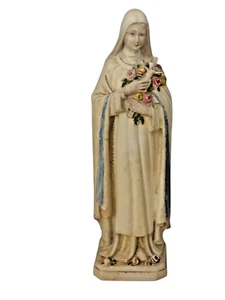 ANCIENNE STATUE PLÂTRE DE LA VIERGE SIGNÉE PIERACCINI PAS JESUS CHRIST CRUCIFIX - Foto 1 di 4