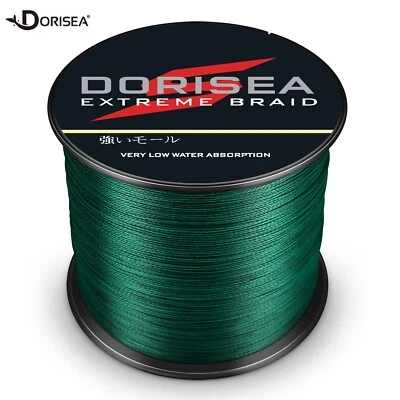 Dorisea Moosgrün 100m 300m 500m 1000m 2000m PE Geflochtene Angelschnur 6LB-500LB - Bild 1 von 4