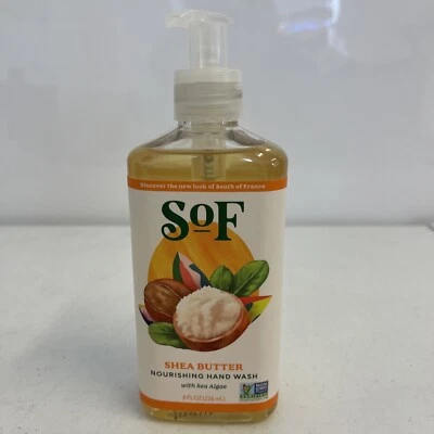 South of France Cuidado Corporal Natural Lavado de Manos con Manteca de Karité 8 fl oz Paquete de 6 Foto 1 de 4