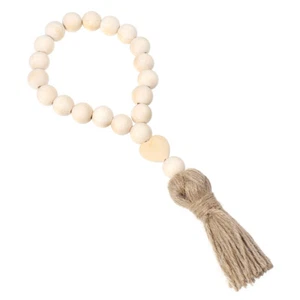 Wooden Bead Wall Hanging Housewarming Decoration Valentine's Day Beads - Picture 1 of 12