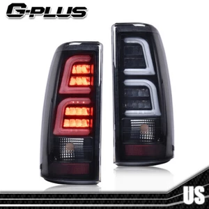 Fit For 99-02 Chevy Silverado/GMC Sierra Smoked LED Tube Tail Lights Brake Lamps - Picture 1 of 11