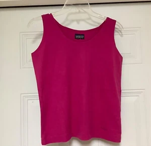Vintage Patagonia Tank Top Women Size Small Pink Organic Cotton Shirt - Picture 1 of 17