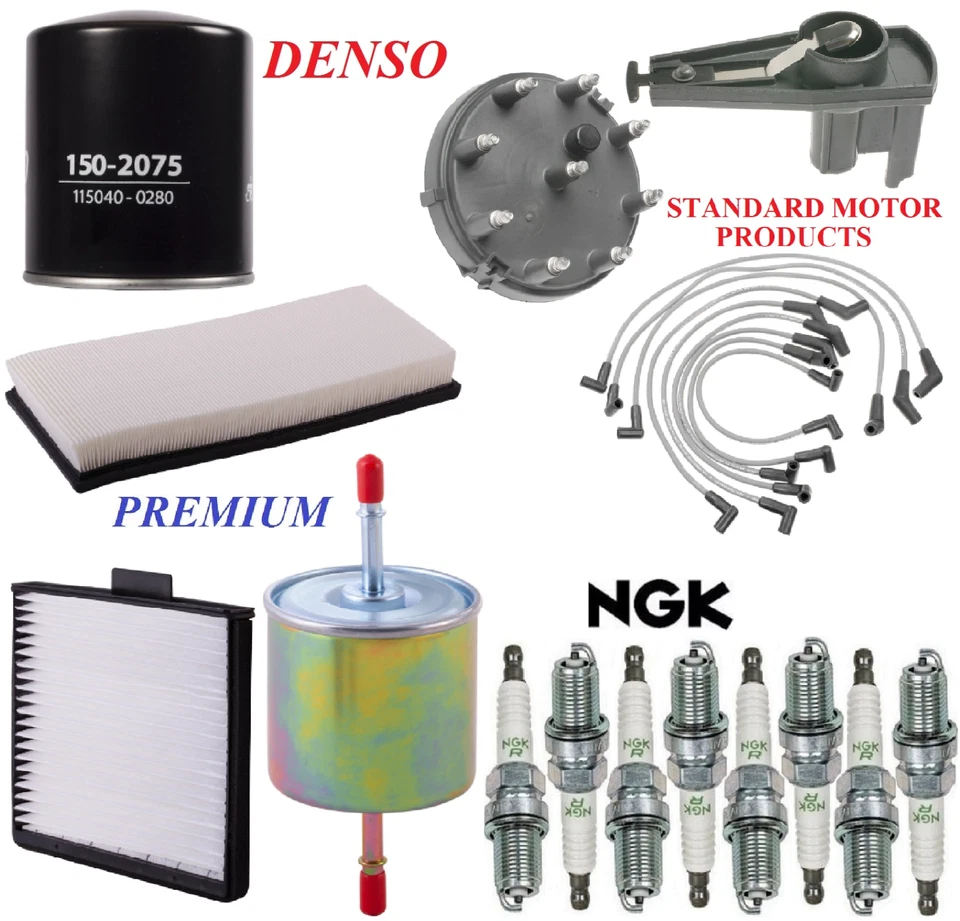 Kit de ajuste filtros tampa velas de ignição fio para FORD F-250 HD V8 5.8L 1997 - Imagem 1 de 1