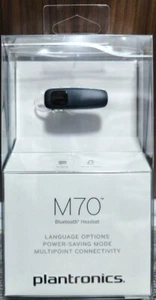 New In Box Plantronics M70 Bluetooth Headset Black white (In Ear) - Picture 1 of 3