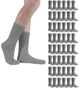 48 Units of Women's Premium Cotton Crew Socks Gray Size 9-11 - Womens Crew Sock - Picture 1 of 7