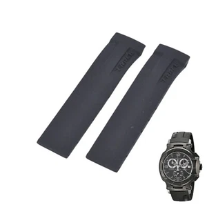 Correa de goma negra 21 mm para Tissot T-Race T0484173705700 T610029696 - Imagen 1 de 7