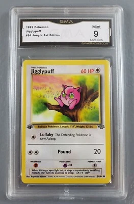 1999 Pokemon 1st Edition Jungle JIGGLYPUFF (54/64) Card GMA 9 Mint PSA BGS - Image 1 of 2