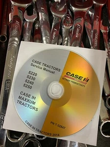 CASE IH 5220 5230 5240 5250 MAXXUM TRACTOR SERVICE REPAIR MANUAL CD + Parts - Picture 1 of 10