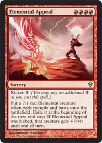 Elemental Appeal ~ Heavily Played Zendikar MTG Magic UltimateMTG Red Card - Image 1 of 1