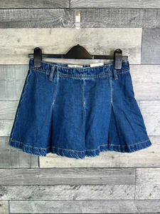 Minifalda vaquera Free People talla 28 UK 10 azul plisada Madison Ave informal - Imagen 1 de 11