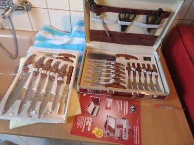 SBS hochwertiges 25 Teiliges Messerset Chef Koch Koffer Set Chromwanadium neu - Bild 1 von 4