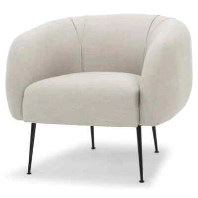 Silla de barril Depuy de 33"" de ancho de Brayden Studio con acento natural $1300 NB192 Foto 1 de 2