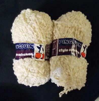 DOS hilos estilo pinguín Astracán 52 % acrílico 35 % lana 13 % poliéster 50 g 55 yardas Col16 Foto 1 de 4