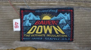 Vintage Men's 60s Eddie Bauer Down Quilted Corduroy Parka Jacket Sz 46 USA - Picture 1 of 7