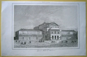 Impresión 1840 GRAN TEATRO, WARSOVIA, POLONIA, #52 - Imagen 1 de 1