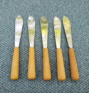 MCM Holzgriff Hors d'oeuvres Streuer Edelstahl 3,5" Lot 5 - Bild 1 von 5
